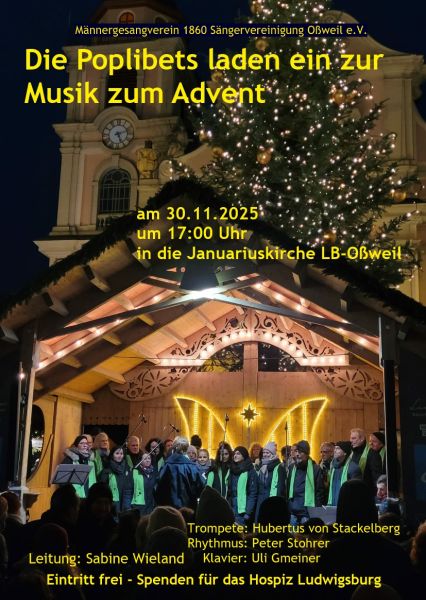 Die Poplibets laden ein zur Musik zum Advent